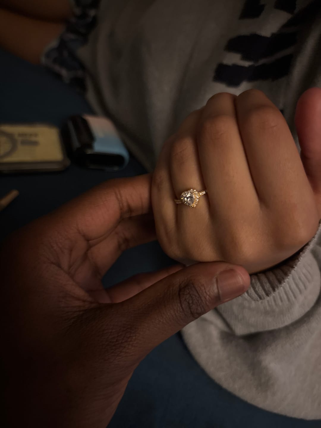 Customer photo review of Glistening Heart Promise Ring