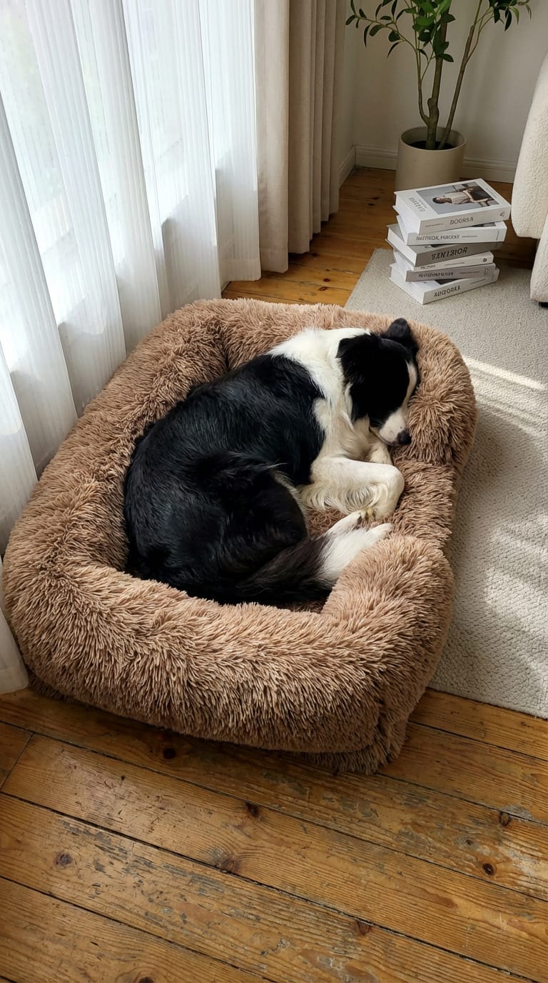 Customer photo review of ComfortCradle Dog Bed: Orthopedic Pet Comfort
