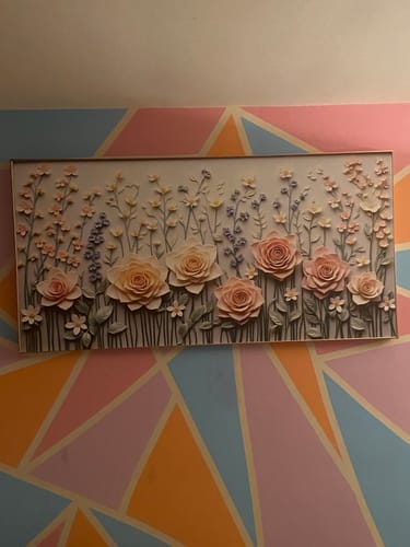 Customer photo review of Garden Rhapsody Impasto Wall Art