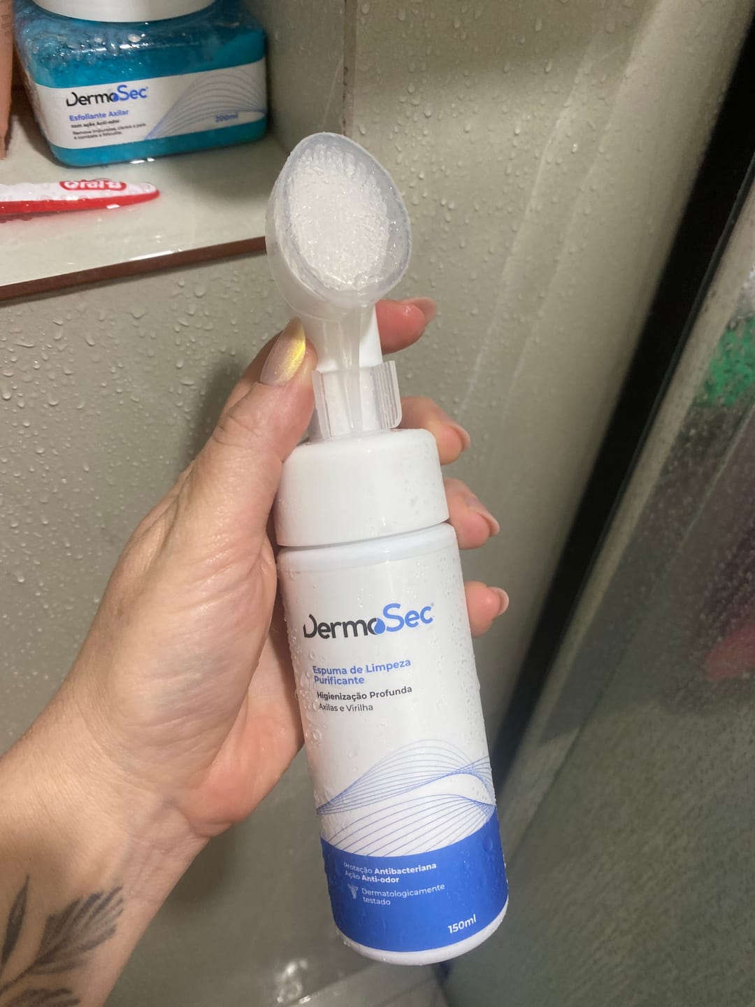 Customer photo review of Espuma de Limpeza Antibacteriana para as Axilas