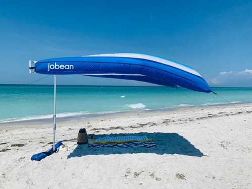 Customer photo review of ShadeSock - Wind-Inflating, Silent Beach Shade