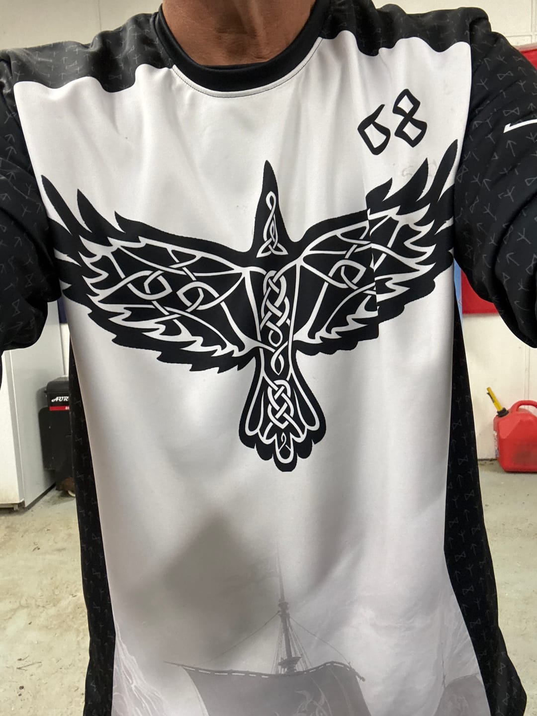 Customer photo review of [MULTICOLOR] Live Epic Norse Custom Long Sleeve Jersey