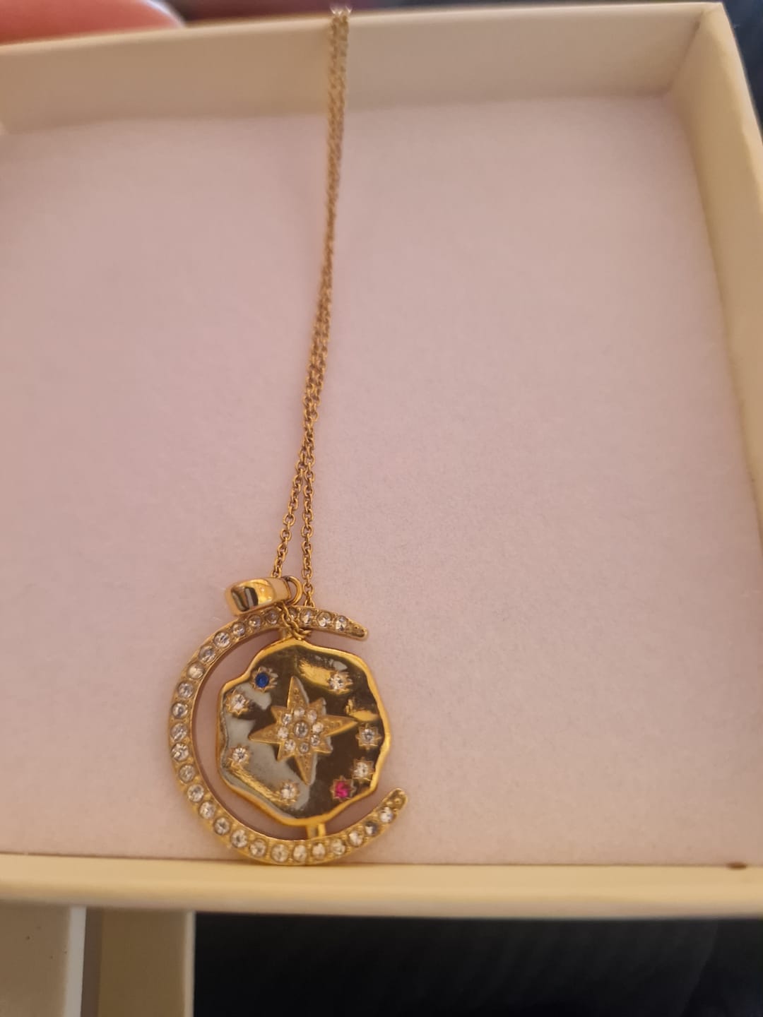 Customer photo review of My Sun, Moon & Stars Necklace 2.0 - Gold