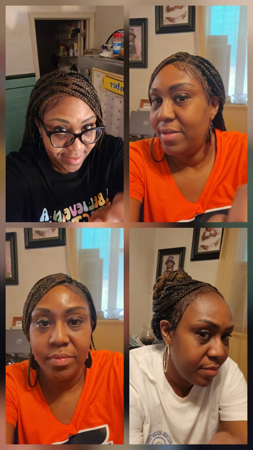 Customer photo review of Swiss HD Full Lace Knotless Box Braided Wig