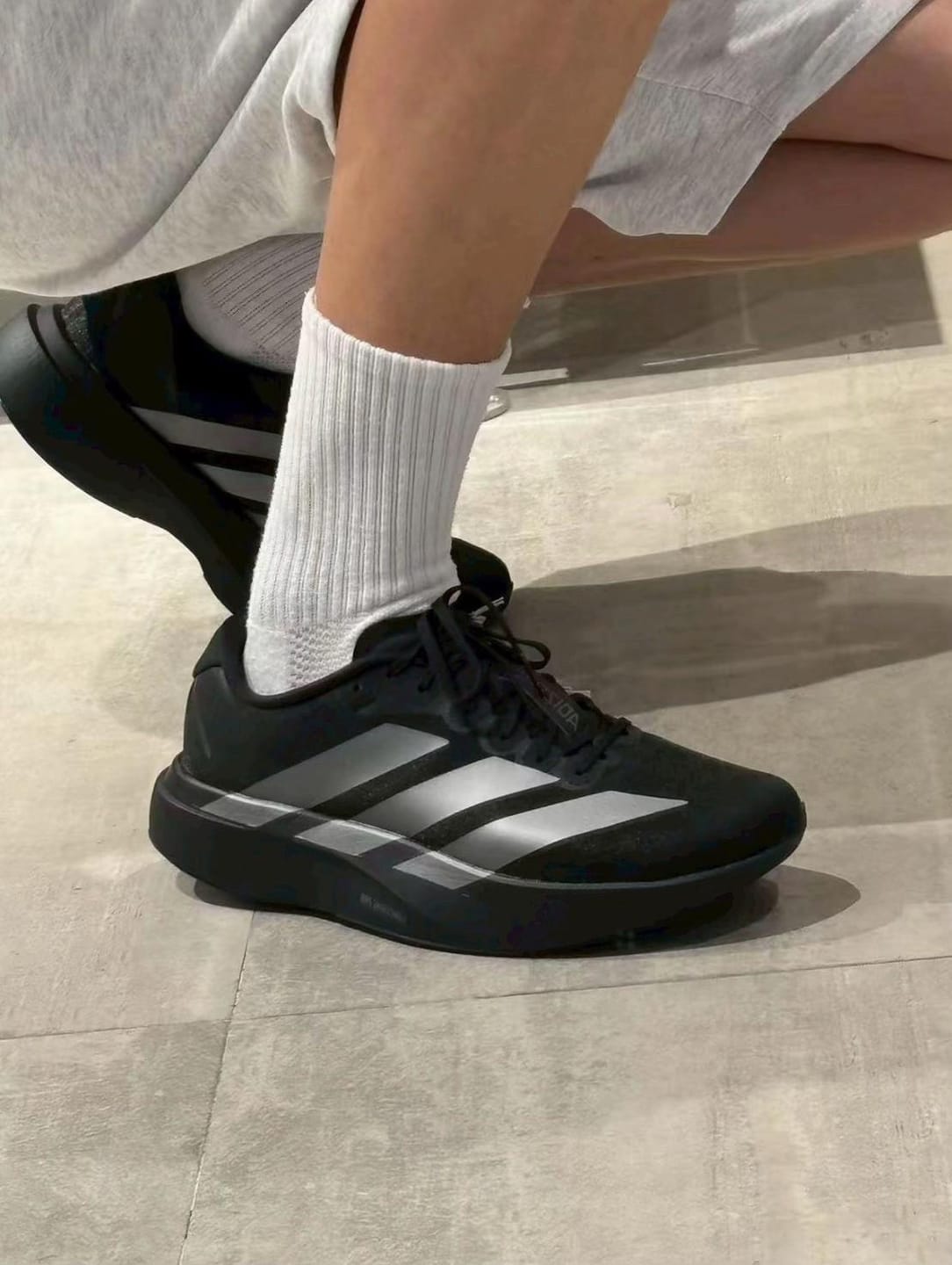 Customer photo review of Adizero Evo SL CoreBlack / Iron Mettalic