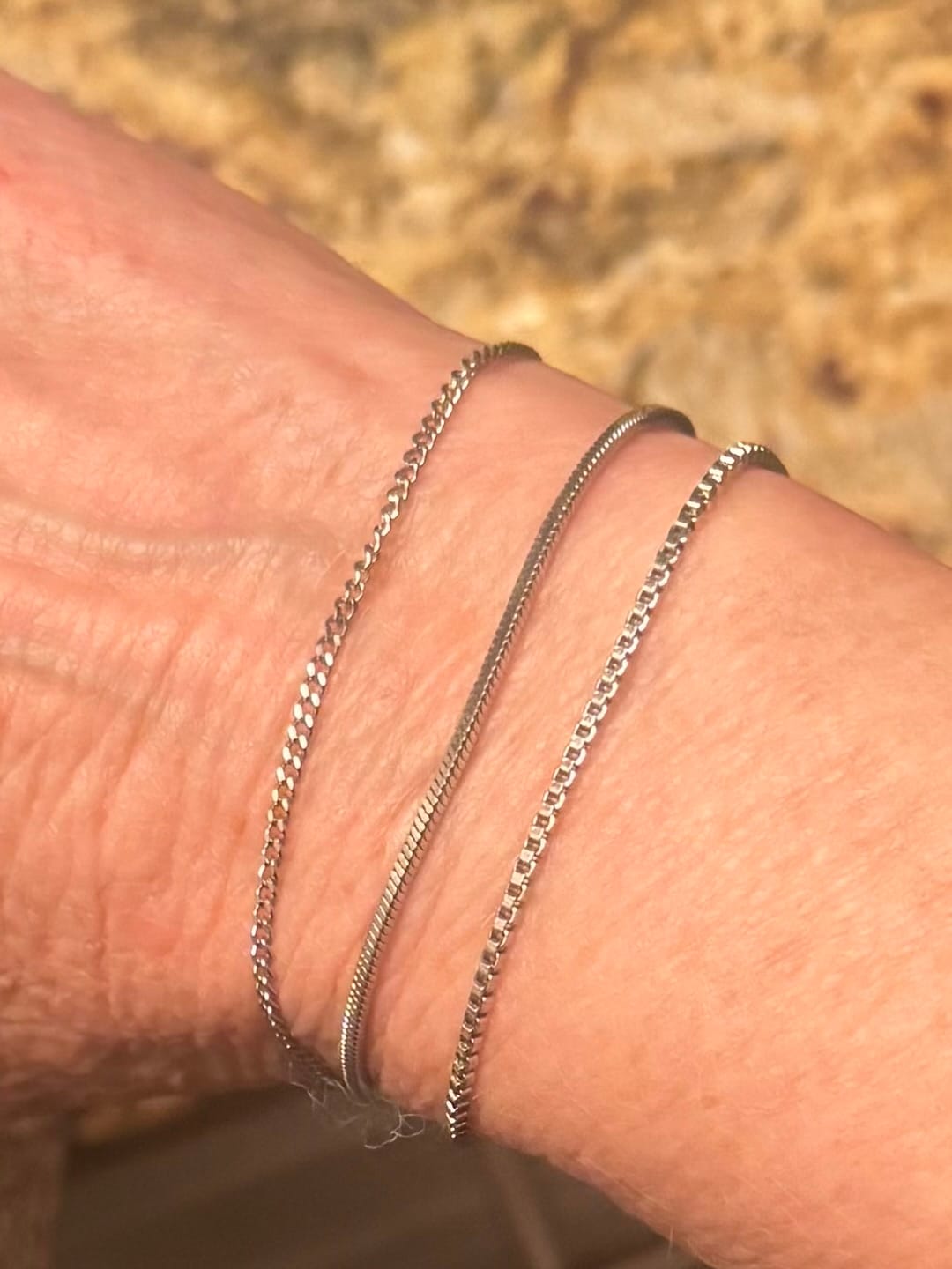 Customer photo review of Minimal Bracelet Stack