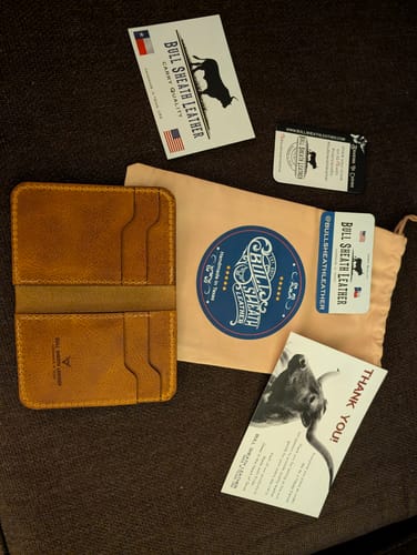 Customer photo review of The Tyler Vertical Wallet
