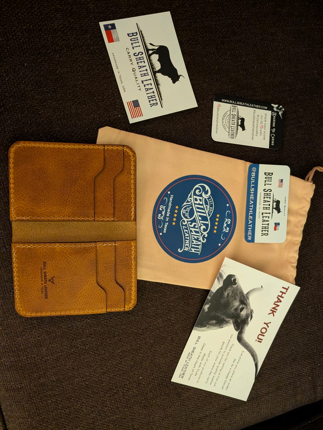 Customer photo review of The Tyler Vertical Wallet