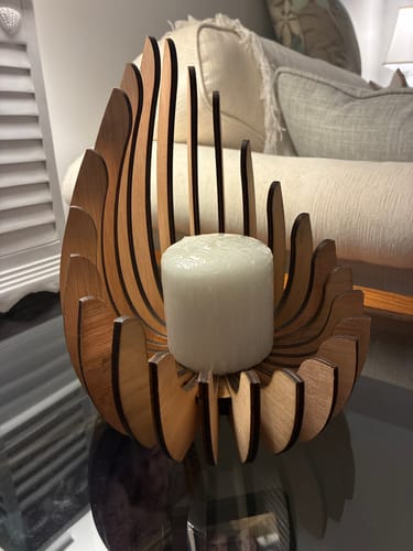 Customer photo review of Decorative candlestick lamp laser cut svg file