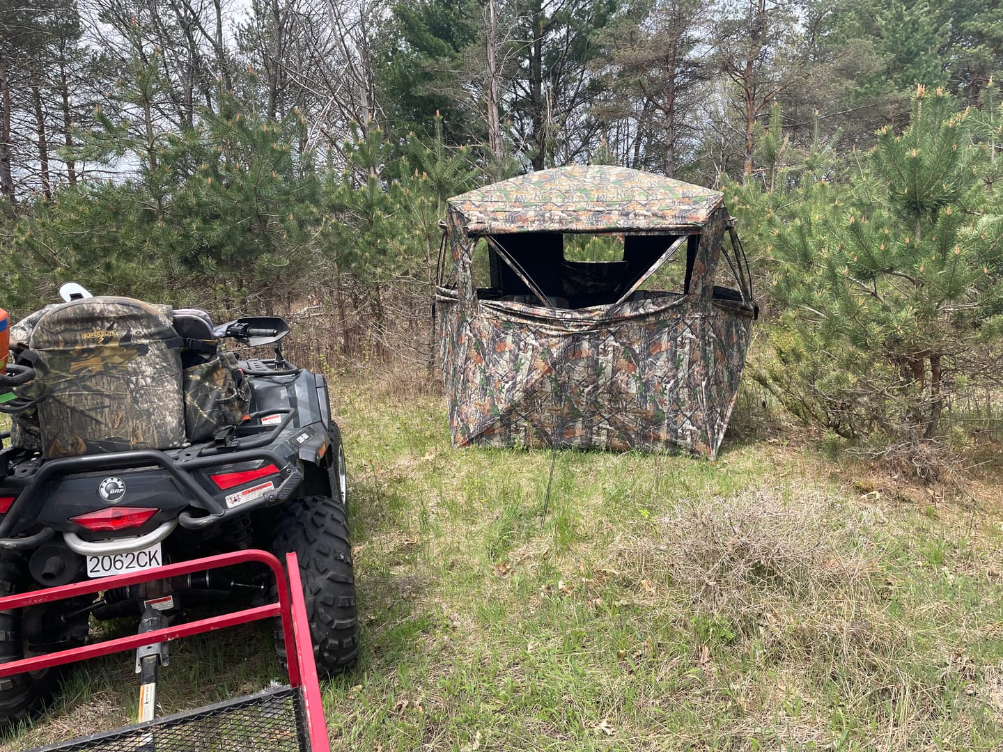 Customer photo review of FLASH SALE VisX/VisMax 270 Degree Ground Blind | See-Through Duck Blind & Portable Pop-Up Deer Blind | Camouflage Hunting Blinds & Best Budget Ground Options