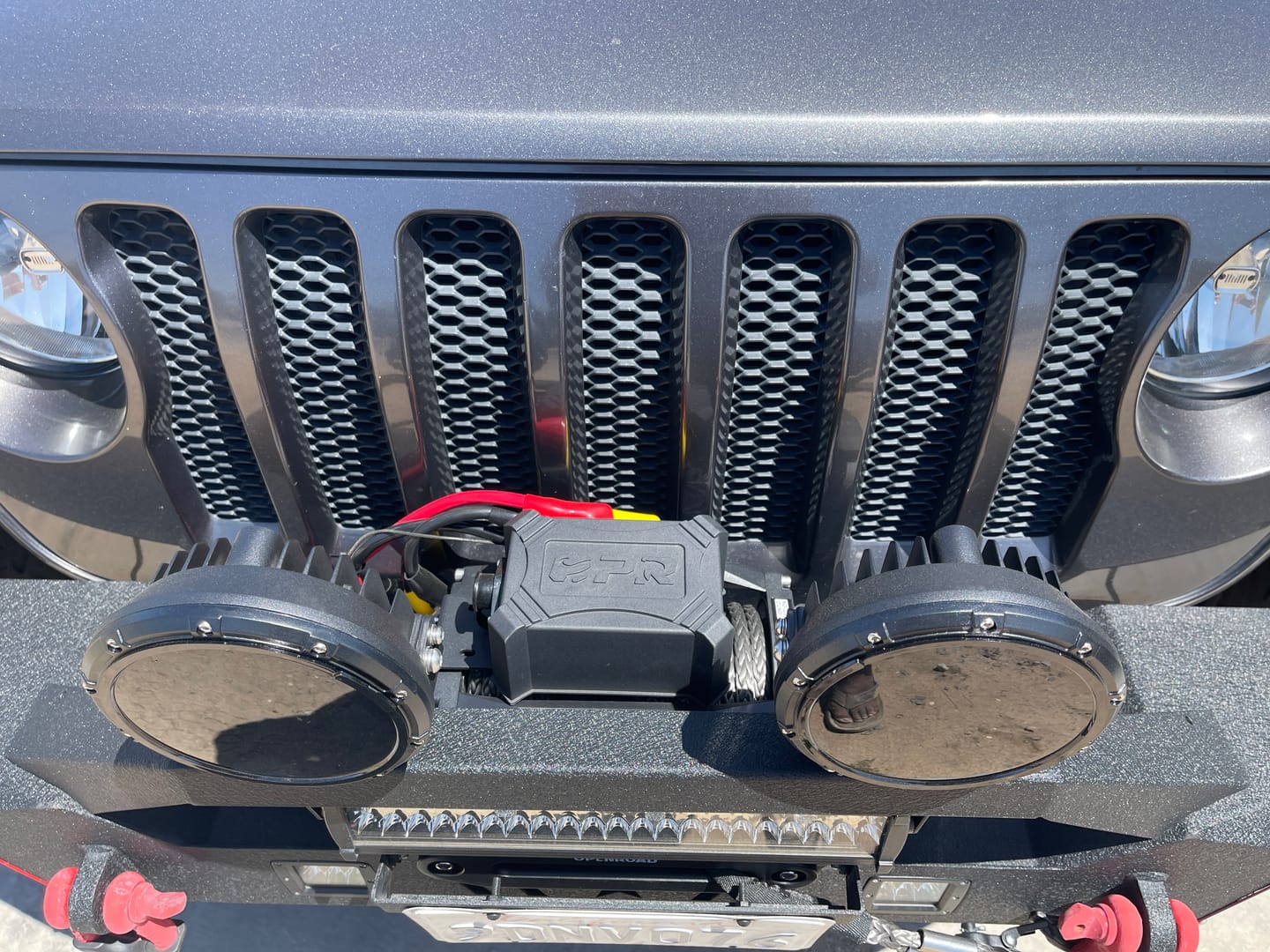 Customer photo review of OPENROAD 12,000lbs Electric Winch with Synthetic Rope-Panther Series 3S