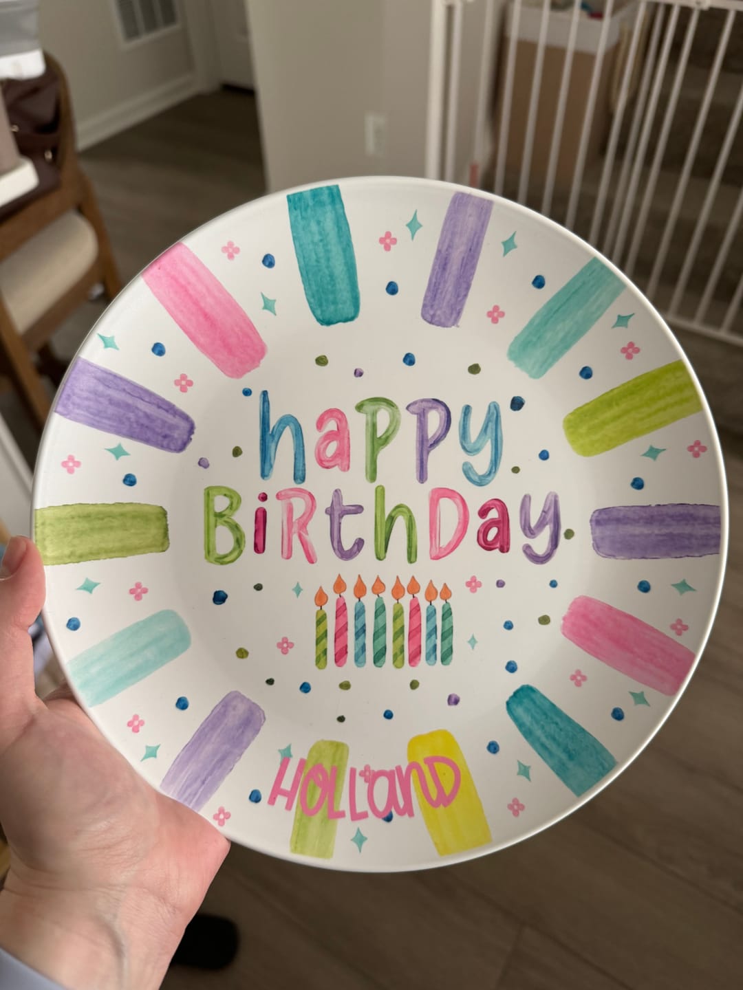 Customer photo review of Blue Cupcake Birthday Plate