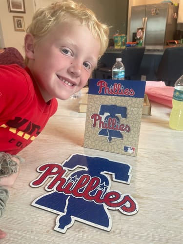 Customer photo review of 2 PACK Philadelphia Phillies™ Primary Logo + Mascot