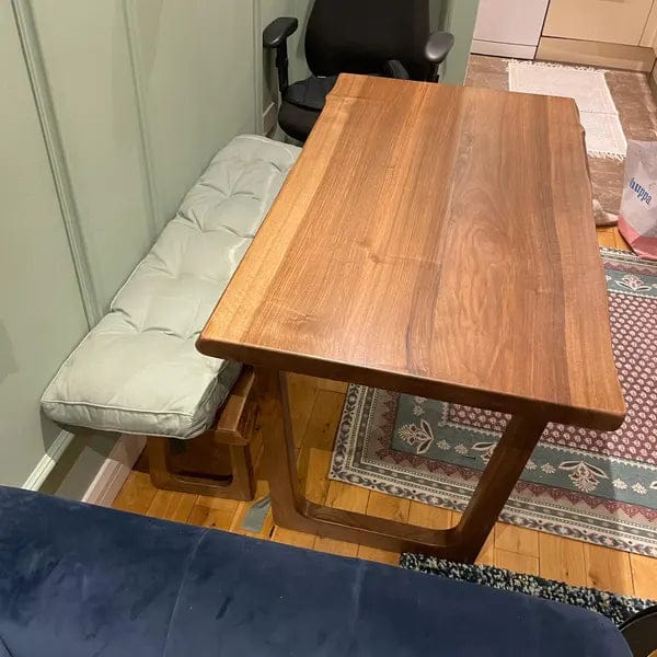 Customer photo review of Denton Walnut Dining Room Table | Farmhouse Design