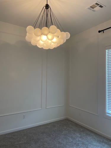 Customer photo review of Cluster Frosted Glass Bubble Chandelier