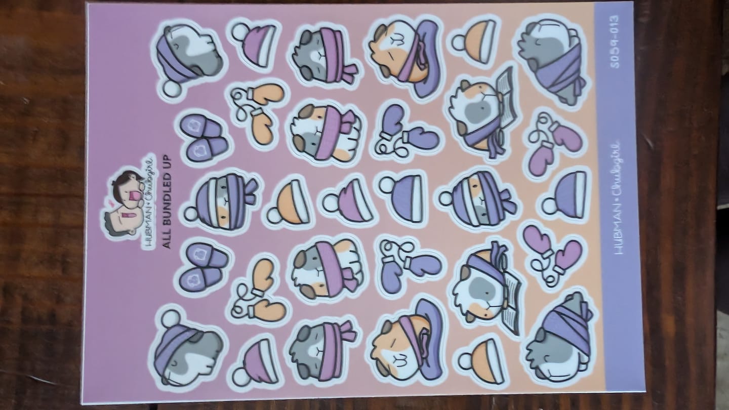 Customer photo review of All Bundled Up Sticker Sheet