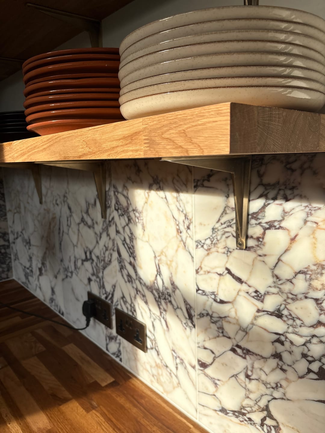 Customer photo review of Heritage Shelf Bracket | Aged Brushed Brass