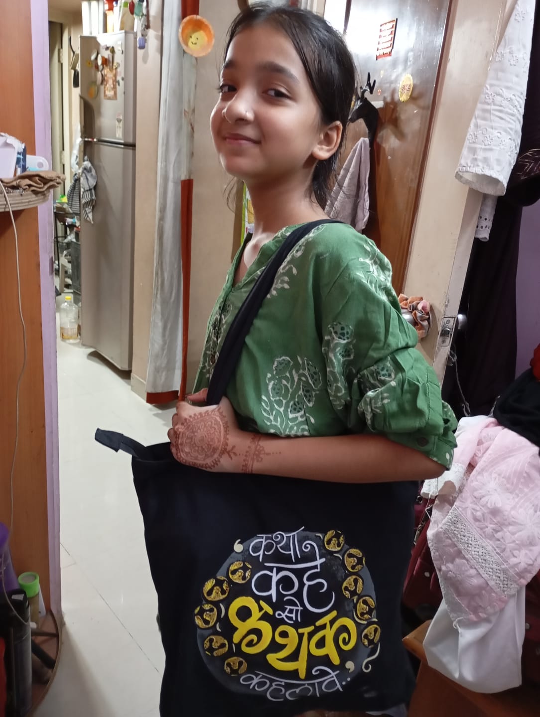 Customer photo review of Kathak | Cotton Tote Bag