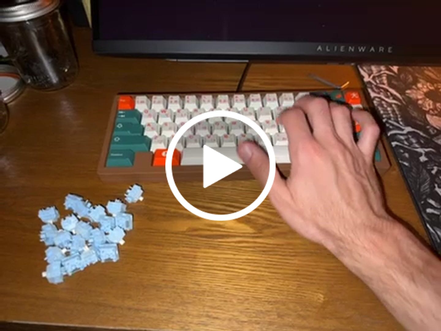 Customer video review of HMX YOGURT S LINEAR SWITCH FACTORY LUBED (10PCS)