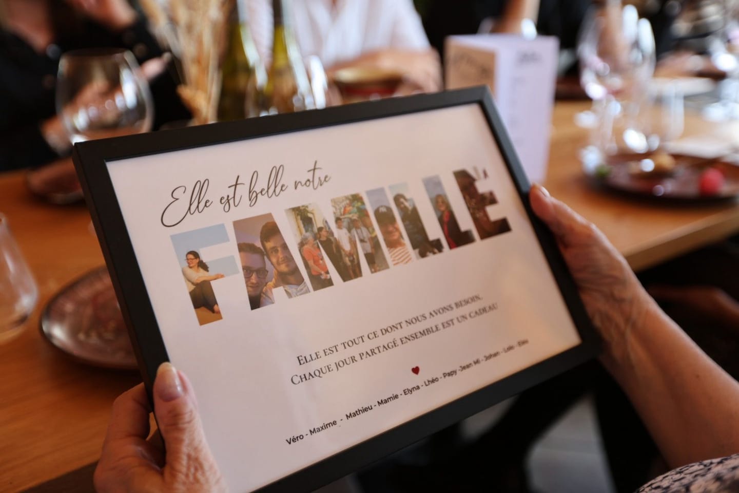 Customer photo review of Famille Lettres - Affiche personnalisée