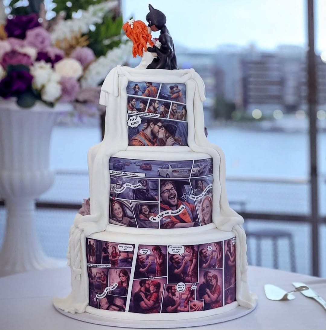 Customer photo review of A3 Rectangle Custom Edible Icing Image