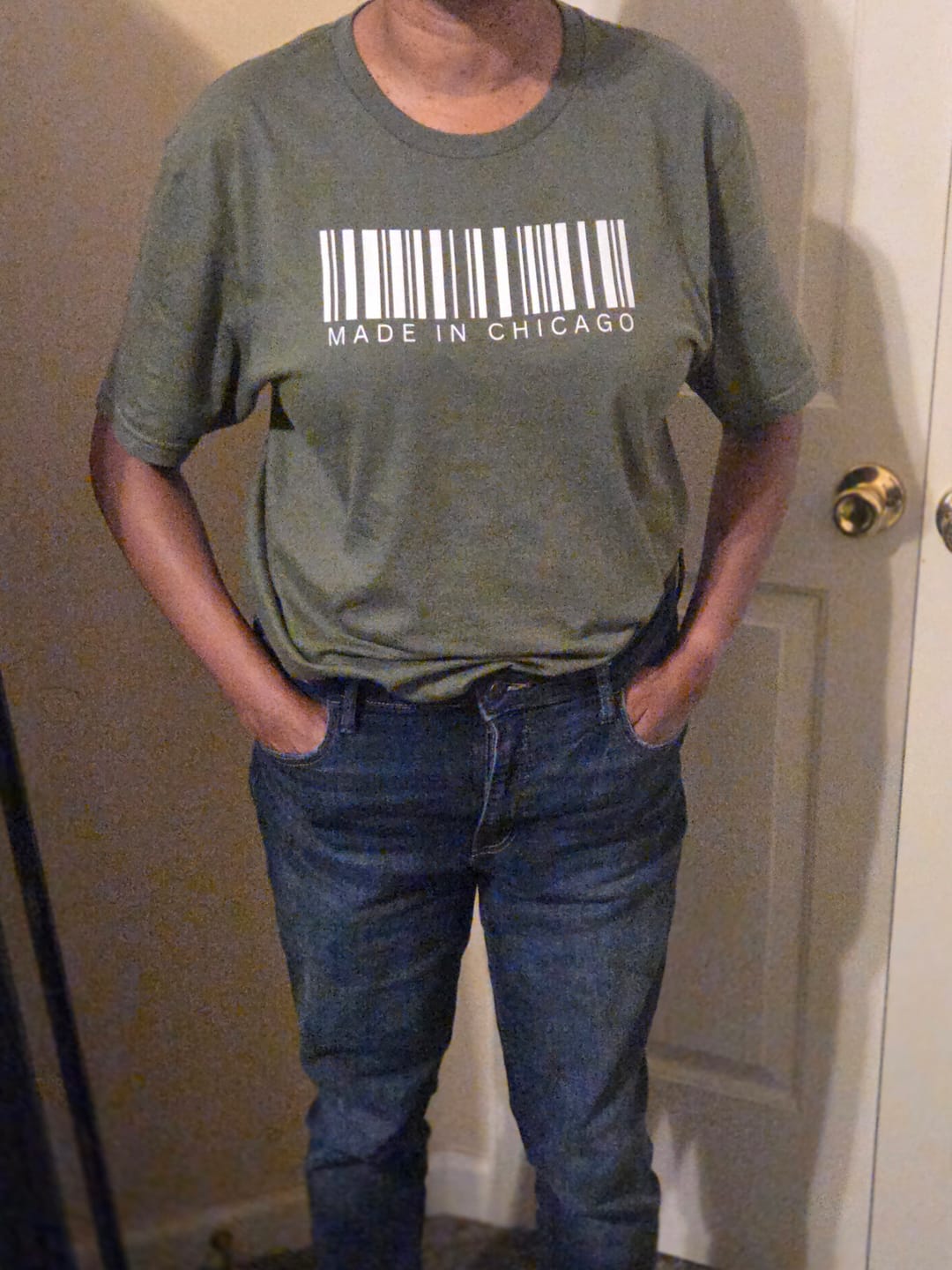 Customer photo review of Chicago Barcode T-Shirt