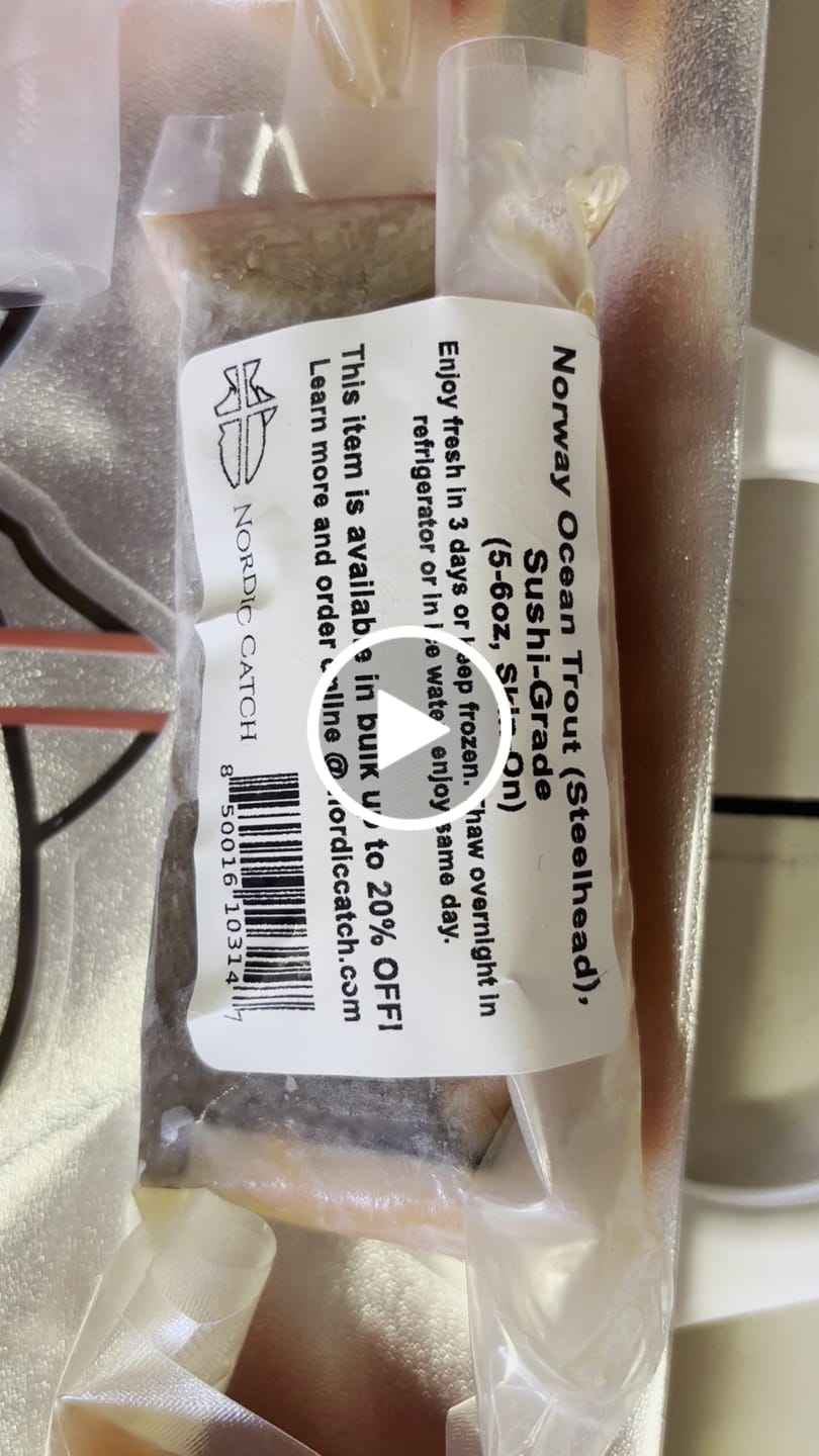 Customer video review of Norwegian Ocean Trout (Steelhead) – Sushi Grade (5.5oz portion)