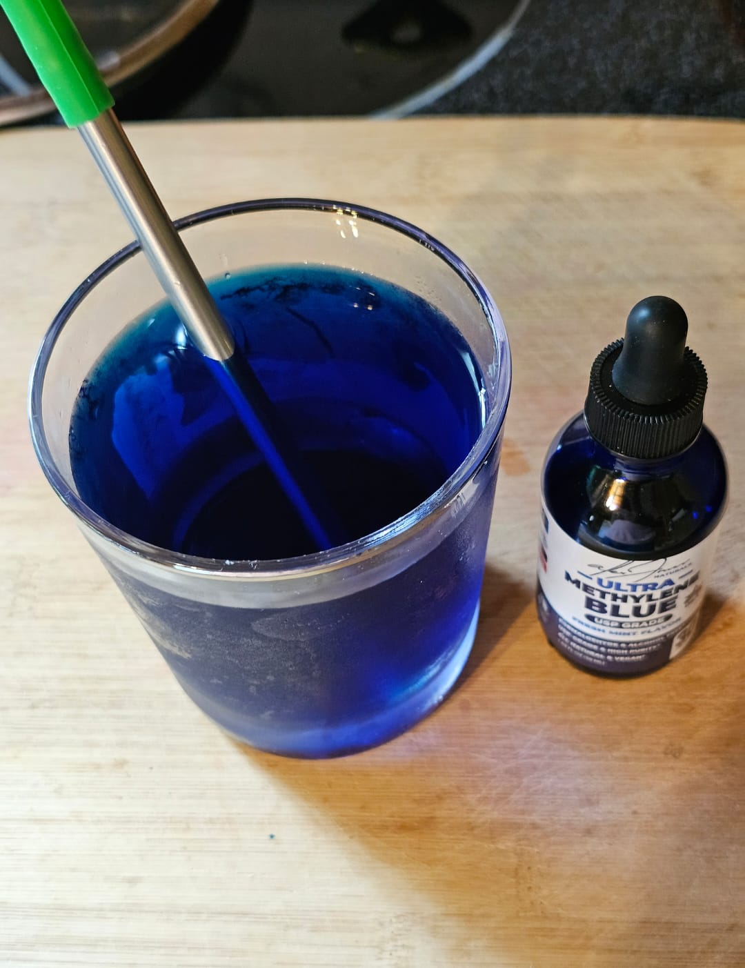 Customer photo review of Ultra Methylene Blue - Fresh Mint Flavor (50mL) (30 Servings)