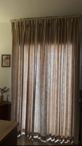 Customer photo review of Cassie Linen Blend Custom Curtains