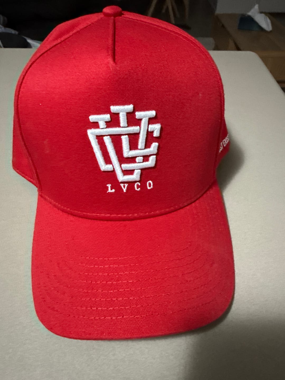 Customer photo review of LVCO "Blood Red" A-Frame Snapback