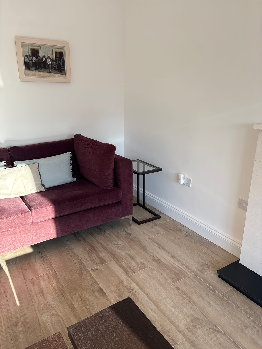 Customer photo review of Glass Sofa Side Table - Dark Bronze