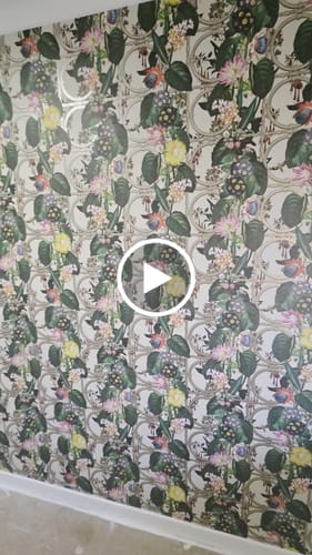 Customer video review of Alata - Floral Trellis Wallpaper - Beige - Last 14 Rolls