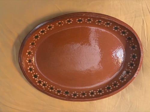 Customer photo review of Traditional Mexican Plates Set 4pc Oval 11" - Platos de Barro Ovalados