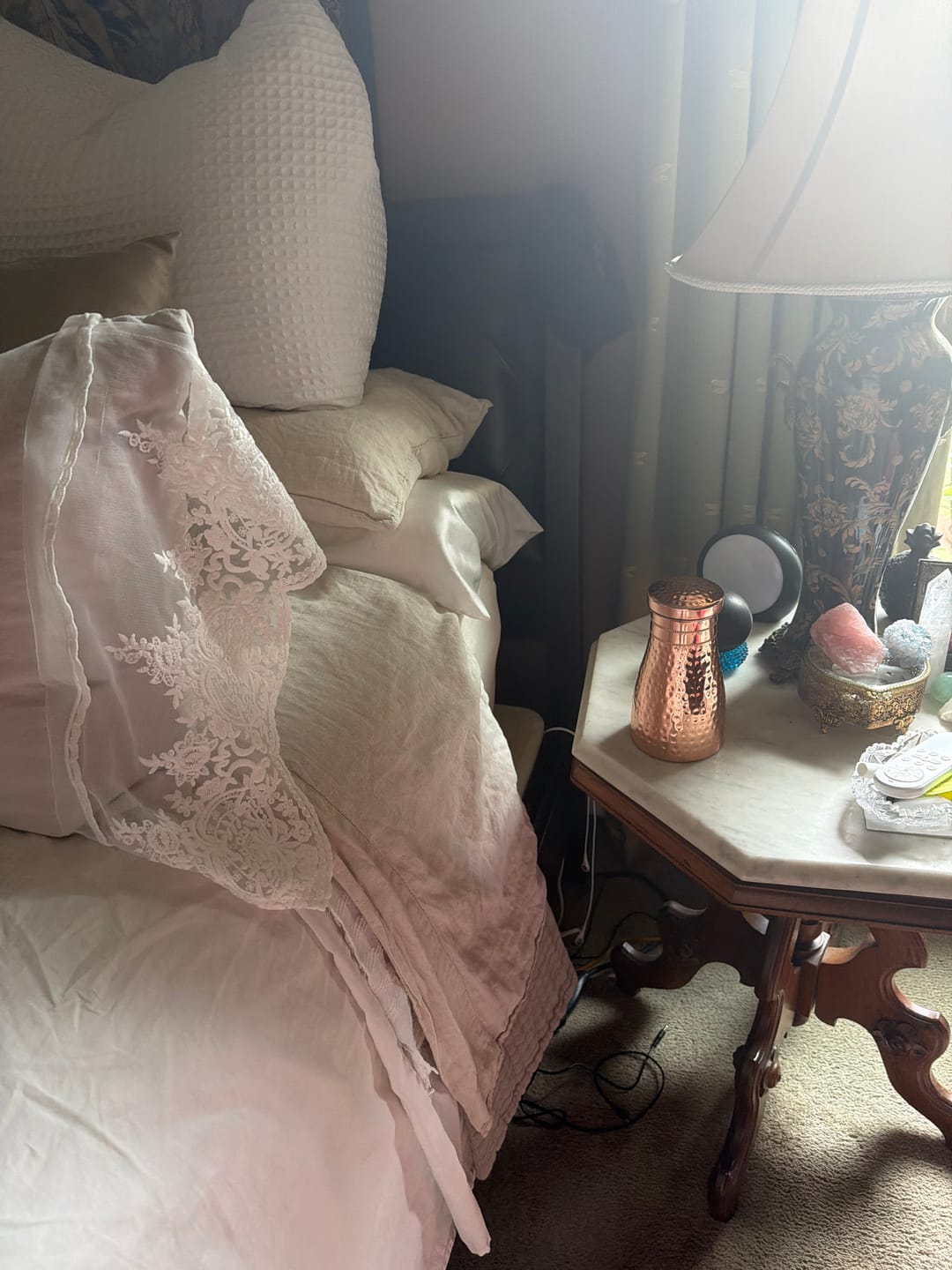 Customer photo review of Himalayan Ayurvedic Bedside Carafe