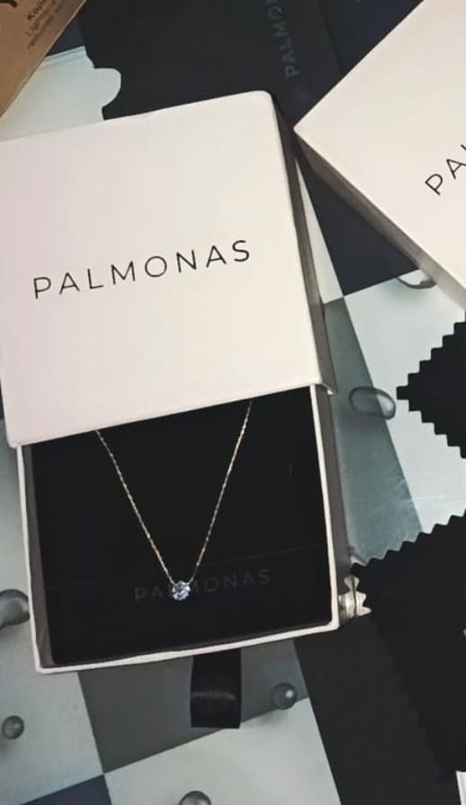 Customer photo review of Delicate Diamond Studded Necklace