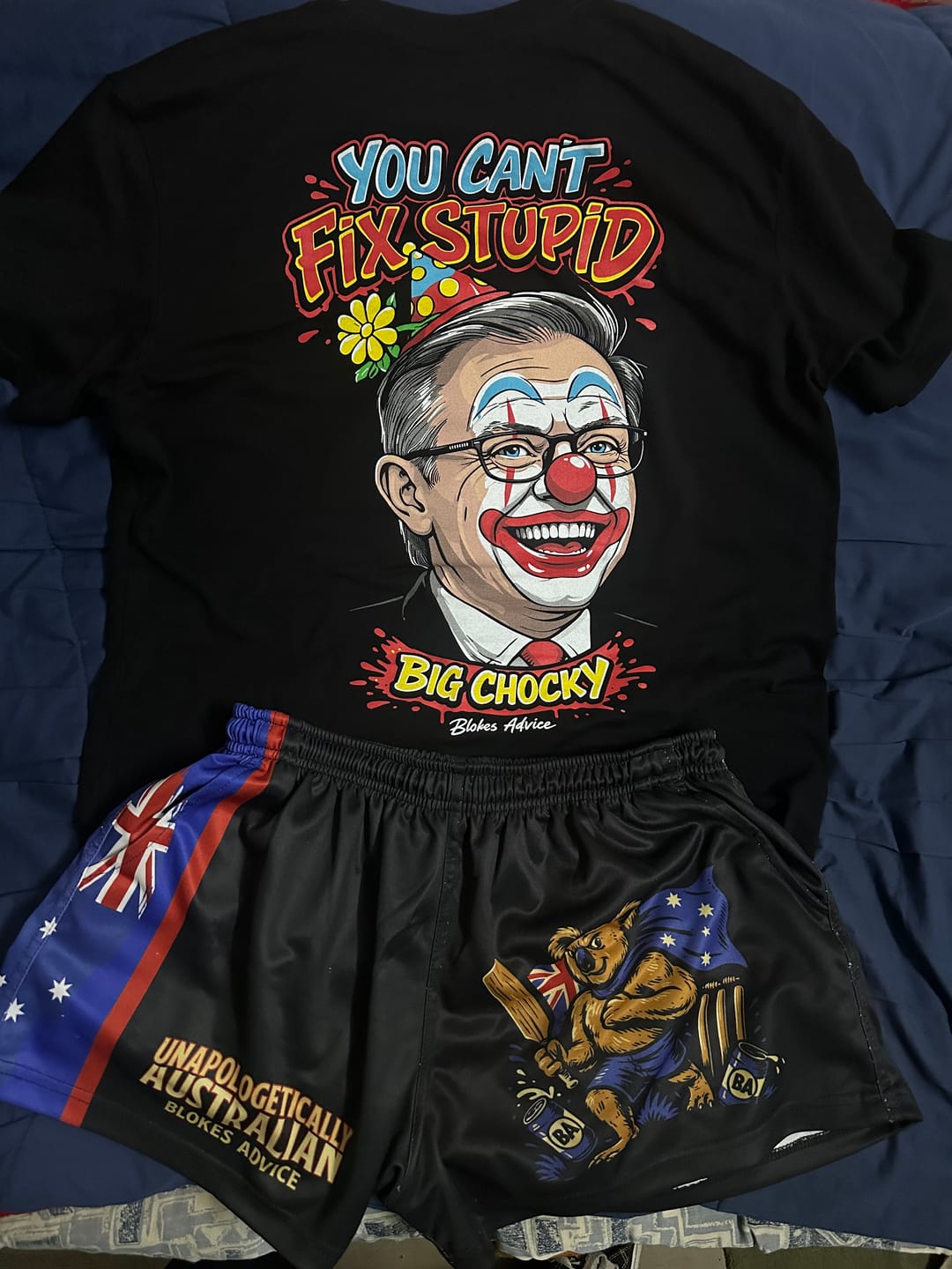 Customer photo review of Big Chocky: Clown Show Tee