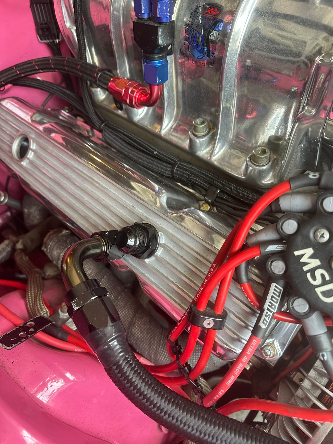 Customer photo review of SBC 12AN Valve Cover Adapter Fittings for Push-In Grommet (Pair)