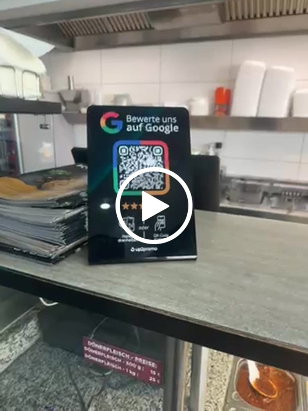 Customer video review of Google Bewertung Aufsteller mit NFC & QR-Code
