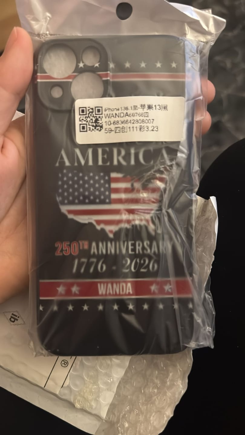 Customer photo review of Personalized Family Name America 250th Anniversary Phone Case