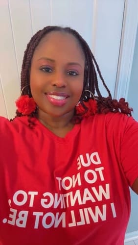 Customer photo review of I Will Not Unisex T-Shirt