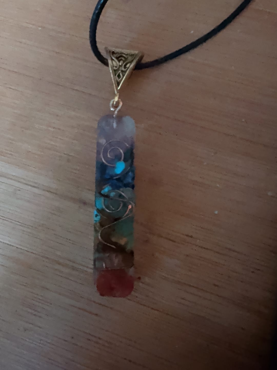 Customer photo review of 7 Chakra Orgonit Halskette