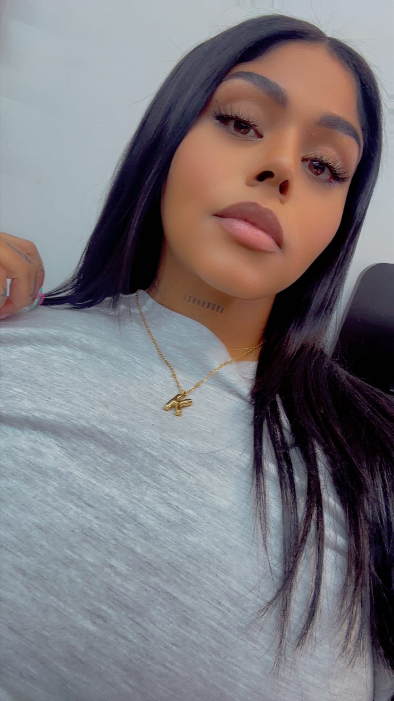 Customer photo review of Bubble Letter Initial Necklace (Bundle)