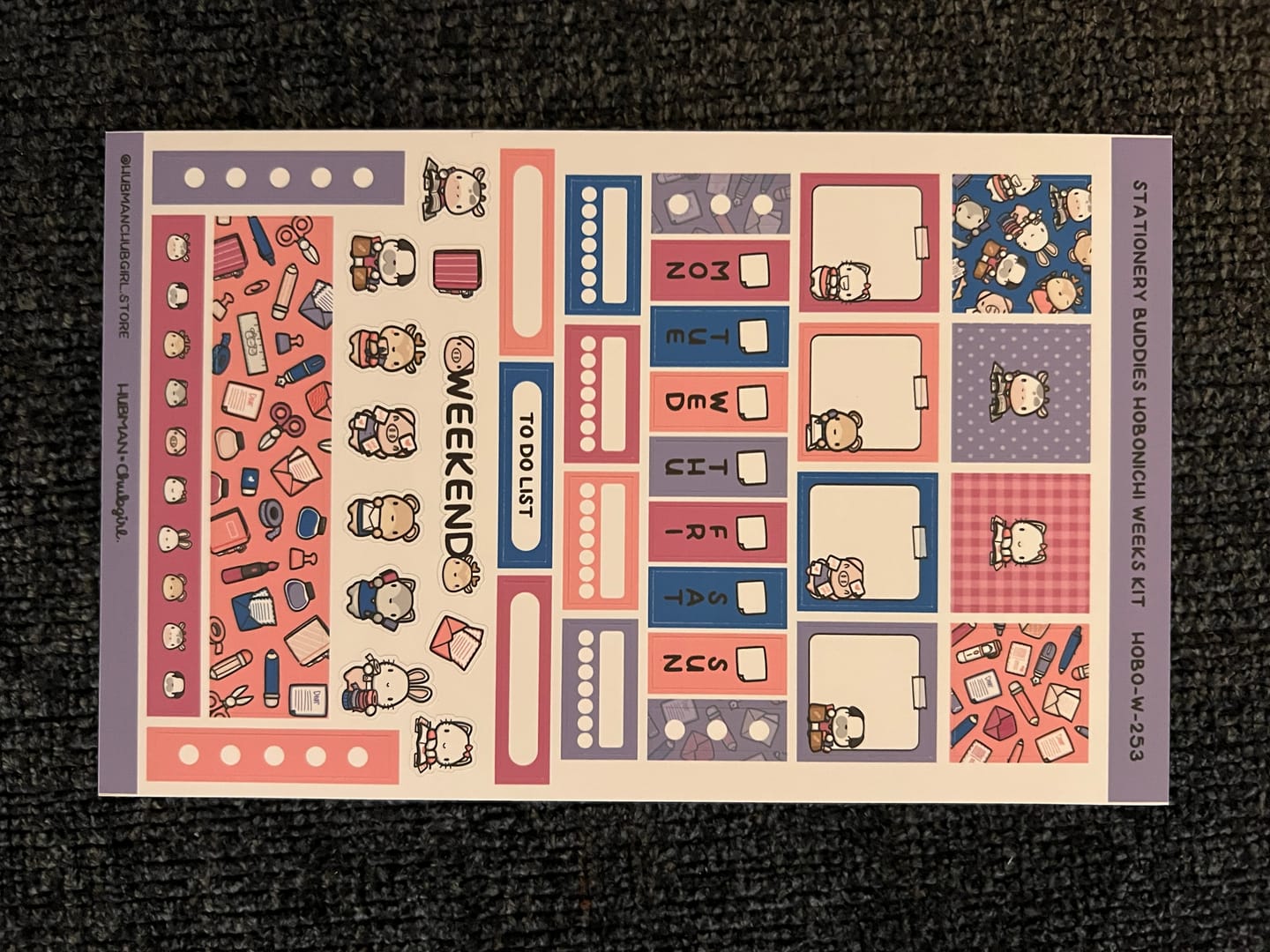 Customer photo review of Stationery Buddies Theme Hobonichi Weeks Kit