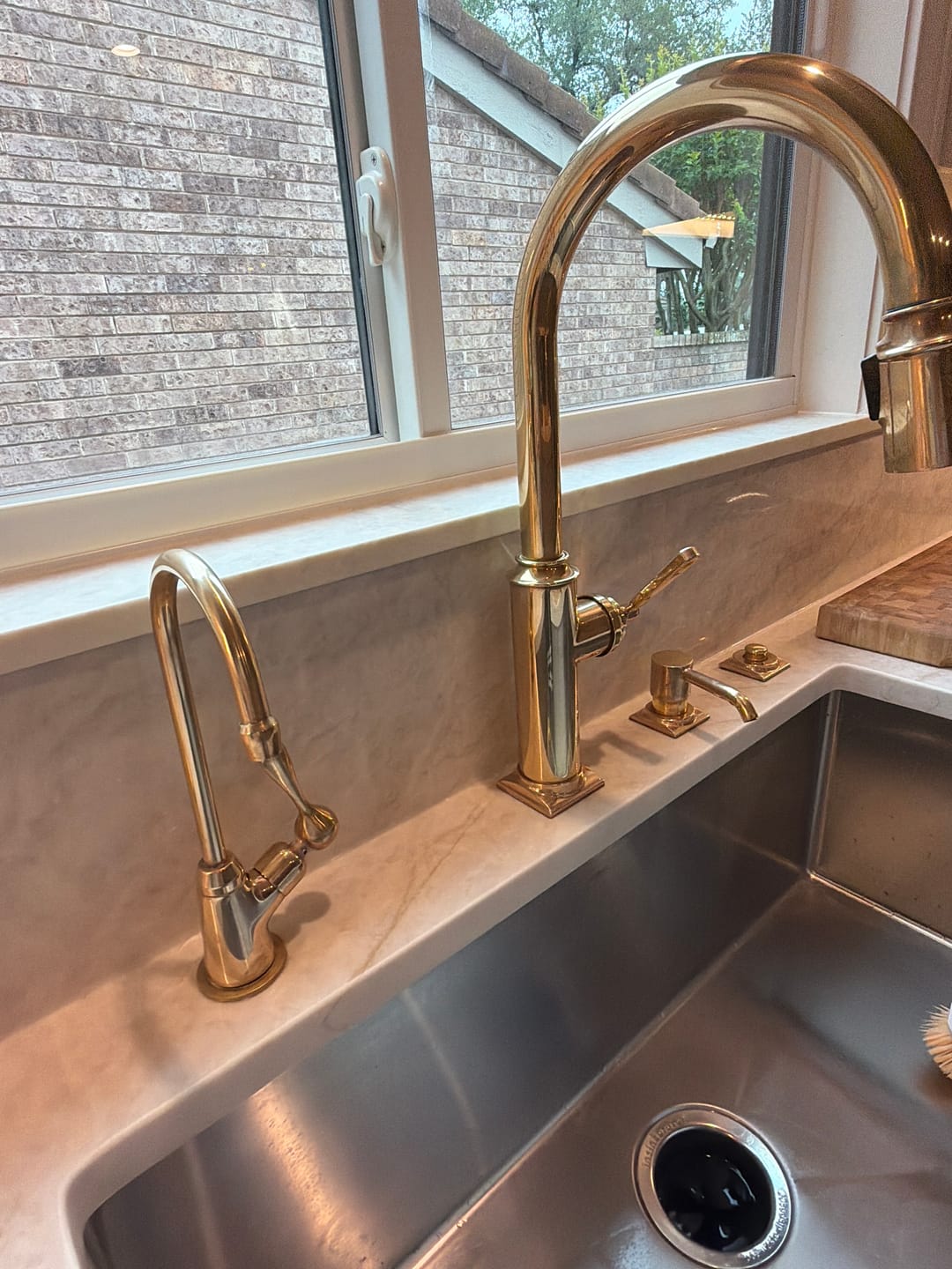 Customer photo review of Unlacquered Brass Cold Water Faucet, Filter Tap