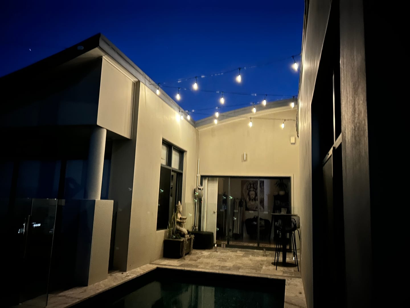 Customer photo review of Solar Festoon Lights – 15m