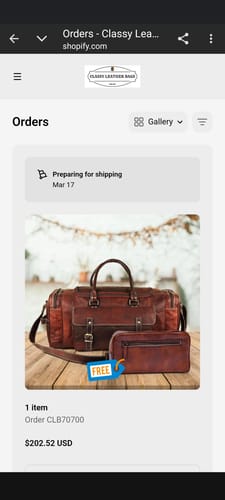 Customer photo review of Traveler Weekender Duffle Bag + FREE Toiletry Bag