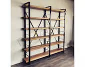 Customer photo review of Renton Industrial Bookcase | Solid Wood Wide Shelves