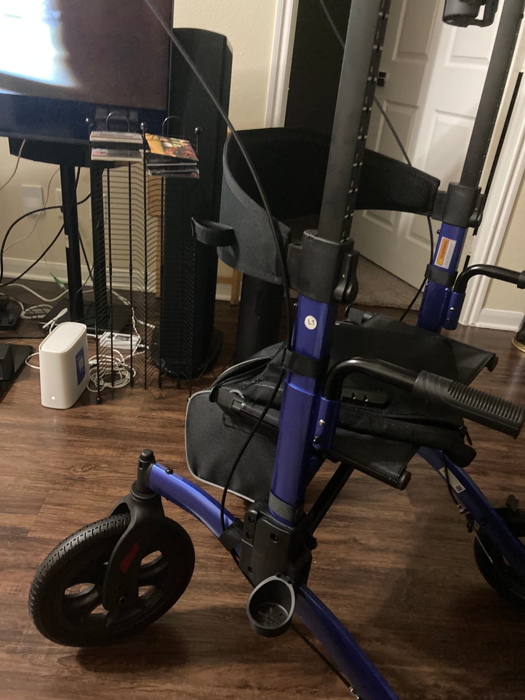 Customer photo review of HFK-9240-2 All Terrain Dual-Brake Upright Walker 12" wheels