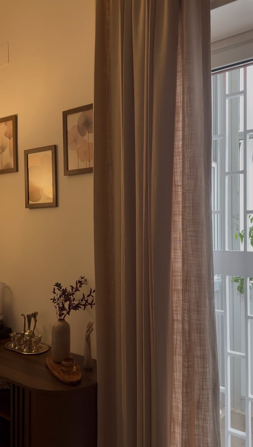 Customer photo review of Cassie Linen Blend Custom Curtains