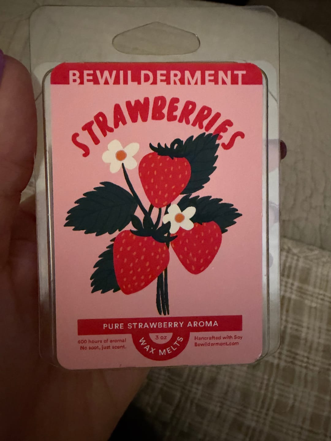 Customer photo review of Strawberries Wax Melts